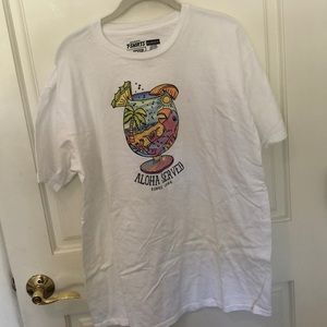 Tropical VANS white t shirt